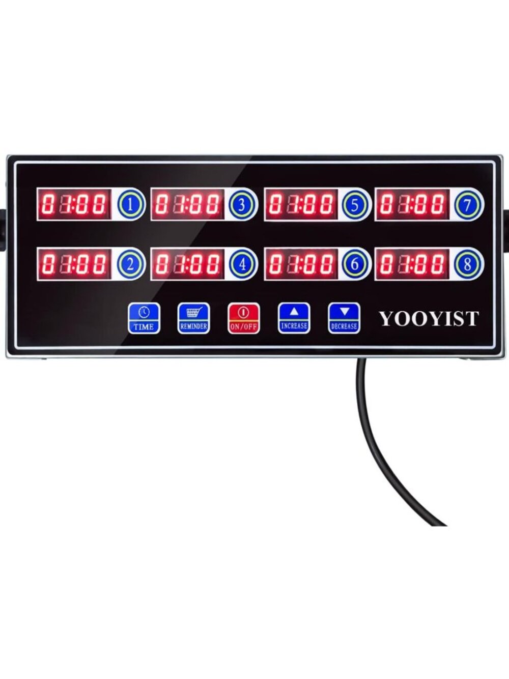 8-Channel Digital Kitchen Timer with Loud Alarm - Perfect for Cooking & Baking